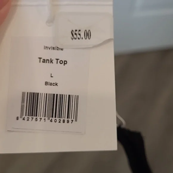 Organic Basics Size L Black Invisible Tank Top - Picture 5 of 5